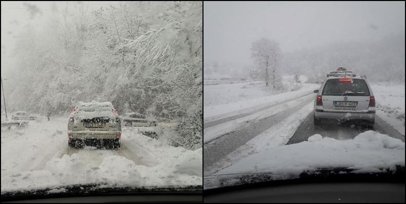 Snijeg paralisao puteve u regiji: Nesreće u Tuzli, Živinicama, Srebreniku, klizište u Drinjači (FOTO)