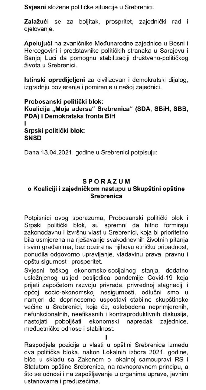 Na danas održanoj sjednici Skupštine općine Srebrenica za zamjenika načelnika izabran je Hamdija Fejzić, dok je za predsjednika SO izabran Ćamil Duraković.