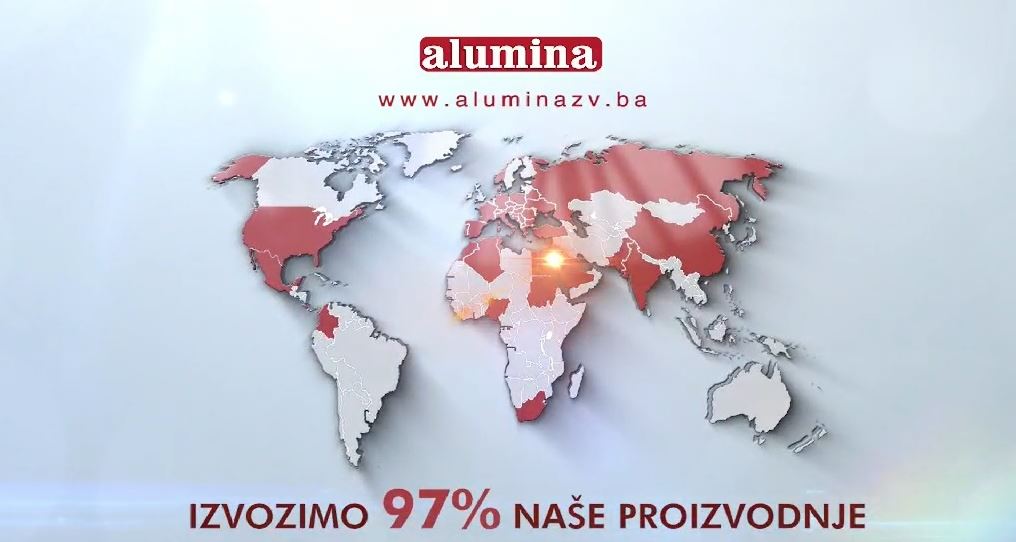 Najveći izvoznik u prošloj godini bio je ArcelorMittal, zvornička Alumina na četvrtom mjestu u državi BiH, prva u RS