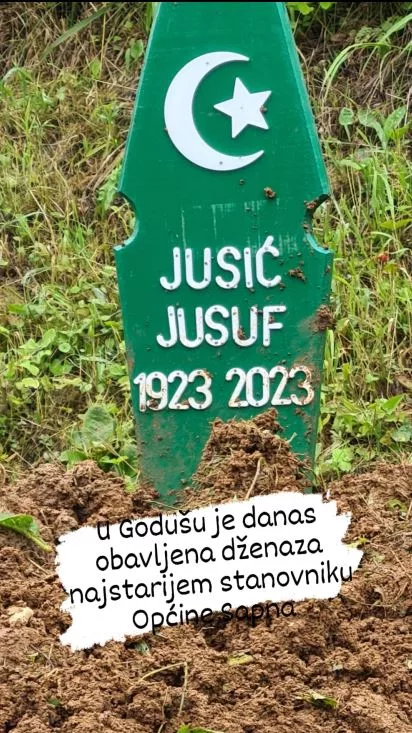 Klanjana dženaza 101-godišnjaku Jusufu Jusiću iz Goduša, najstarijem stanovniku općine Sapna (FOTO)