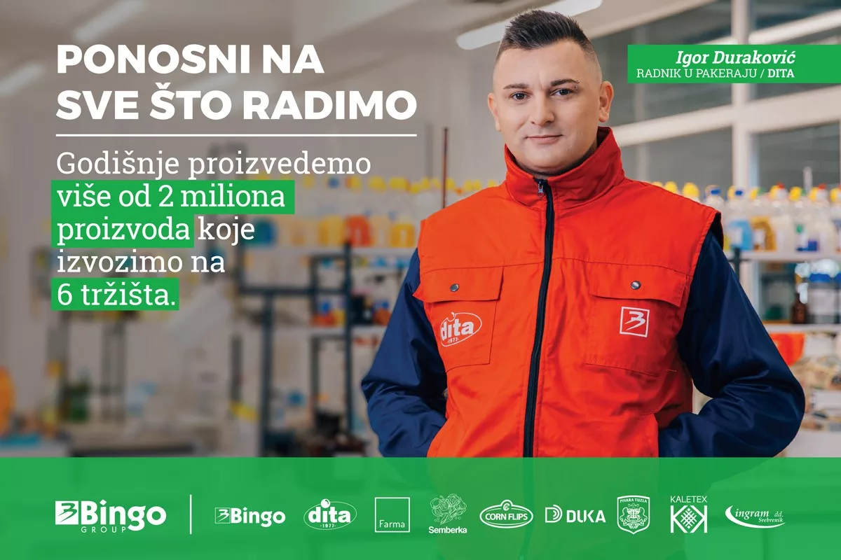 Tuzlanska Dita 1977 izvozi 35% svoje ukupne proizvodnje