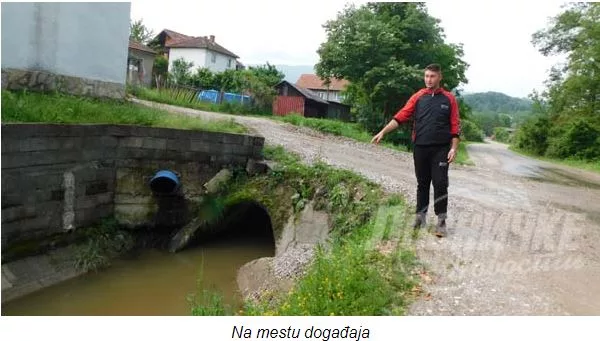 Hrabri mladić iz Banja Koviljače spasio baku iz nabujalog kanala kod Loznice (FOTO)
