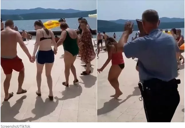 Turisti na plaži u Neumu zaigrali kolo, zabavu ubrzo prekinuo policajac (VIDEO)