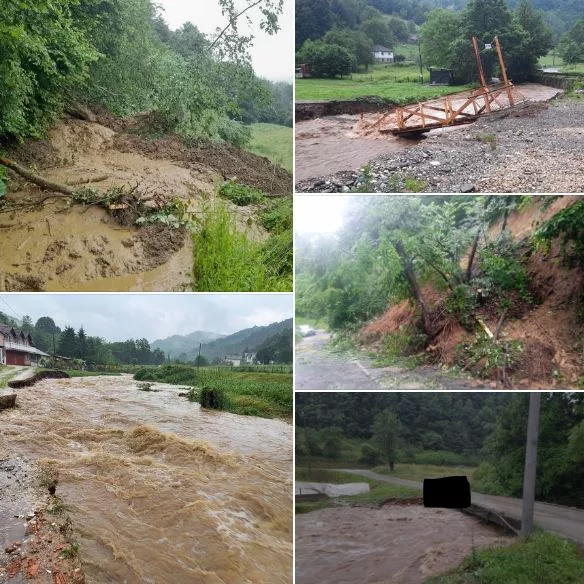 Poplave i klizišta na području opštine Srebrenica (FOTO)