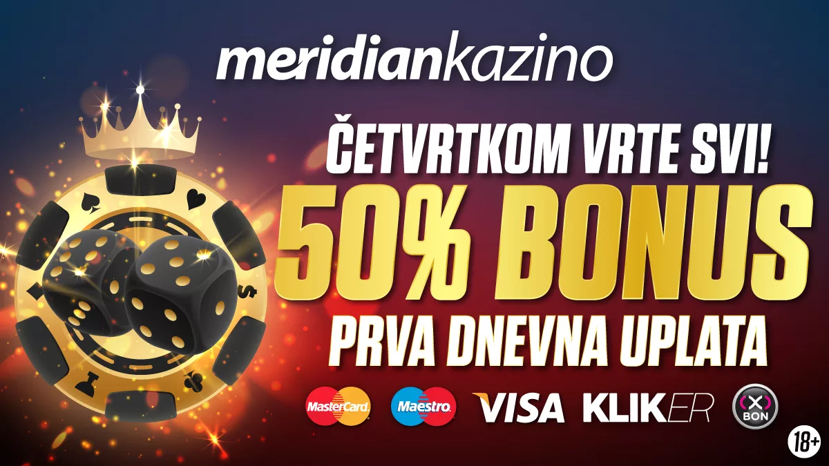 Meridian kazino: Četvrtkom je tvoj depozit vrijedniji nego ikada!
