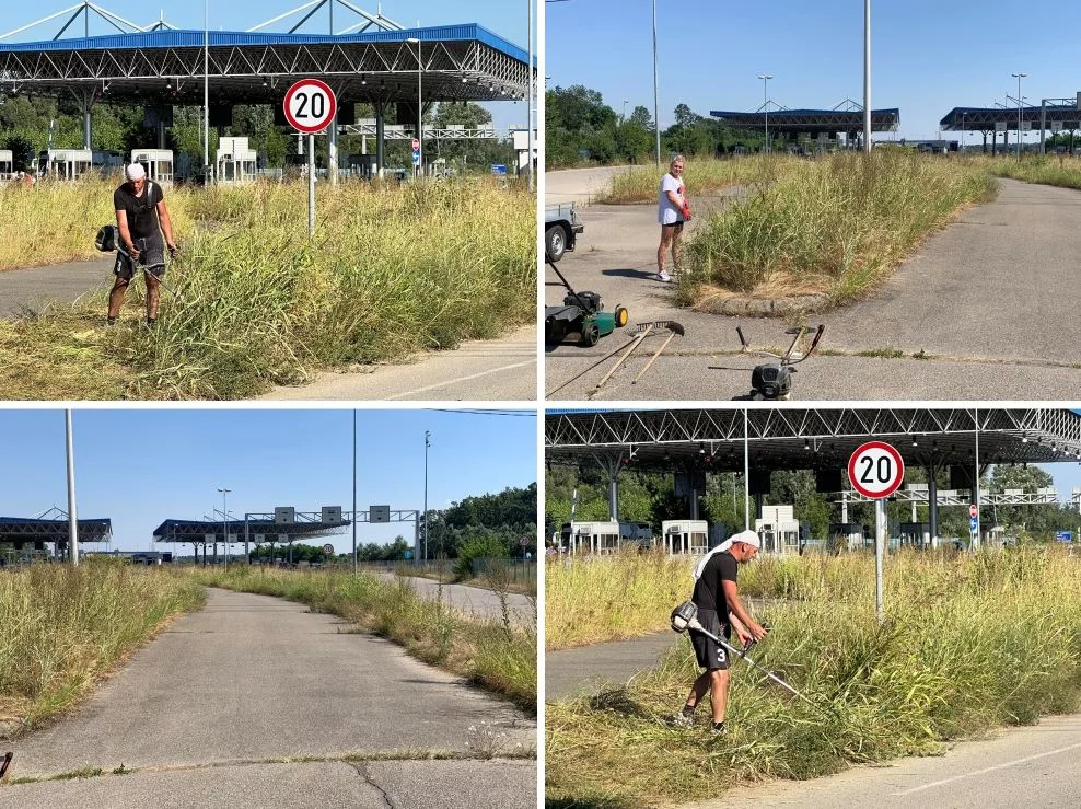 Otac i kćerka iz Janje uredili prostor oko graničnog prelaza Rača (FOTO+VIDEO)