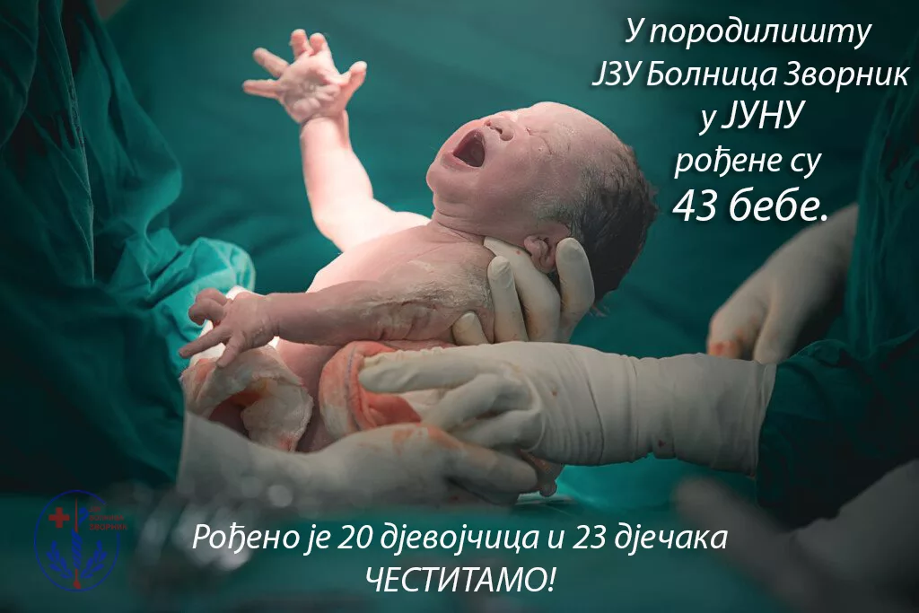 U mjesecu junu rođene 43 bebe u zvorničkom porodilištu