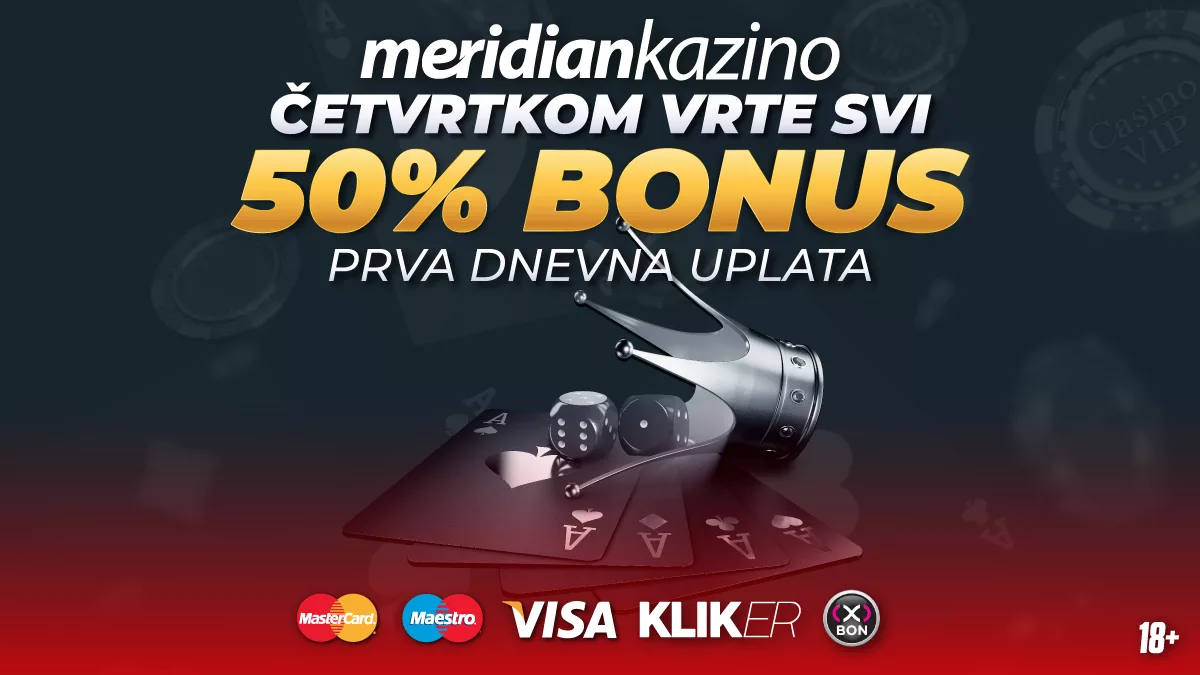 Meridian kazino: Četvrtkom je tvoj depozit vrijedniji nego ikada!