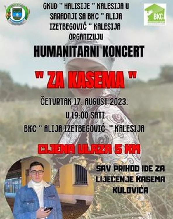 U Kalesiji humanitarni koncert za oboljelog Kasema Kulovića iz Jelovog Brda