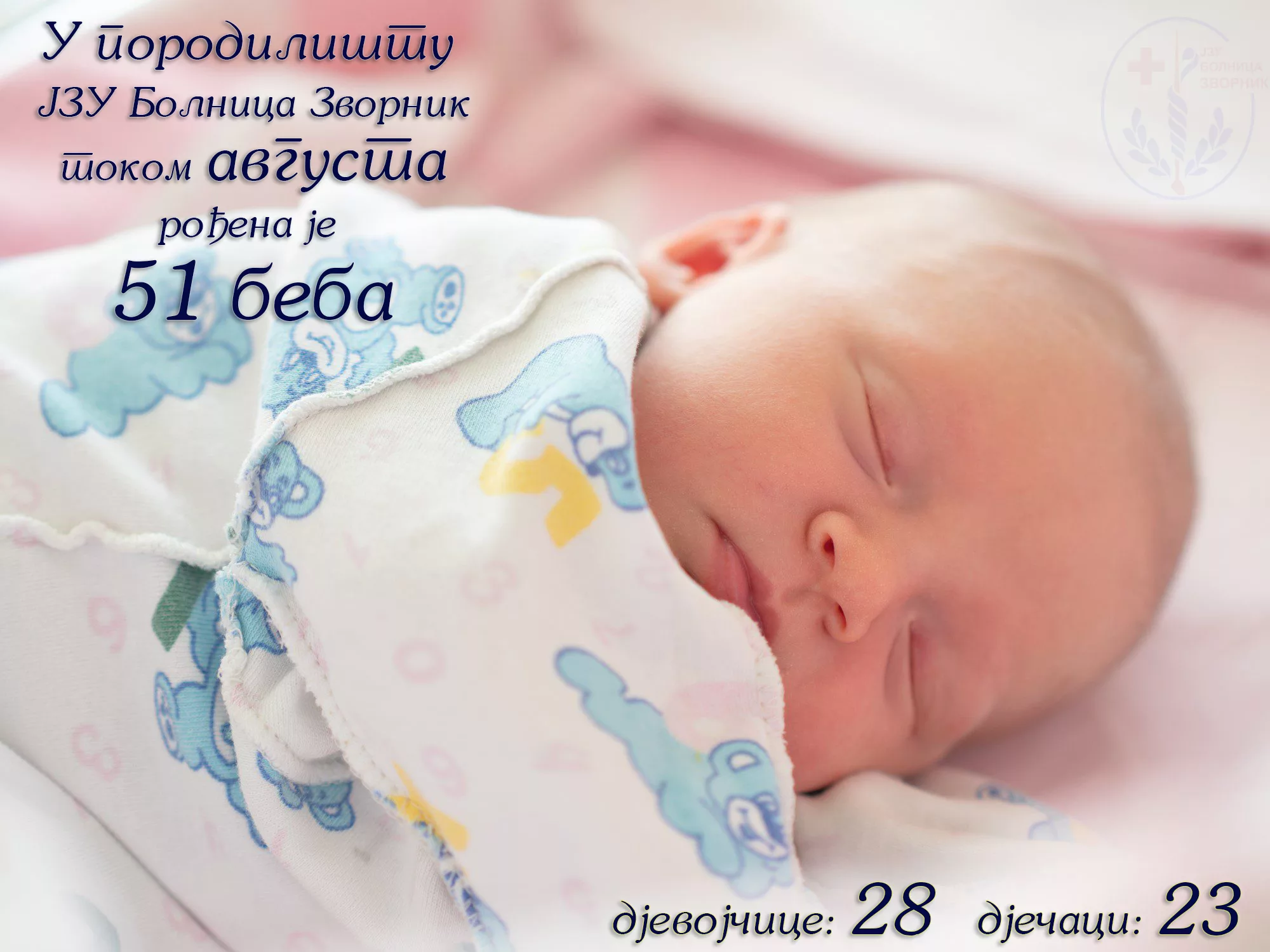 U mjesecu augustu u Zvorniku rođena 51 beba