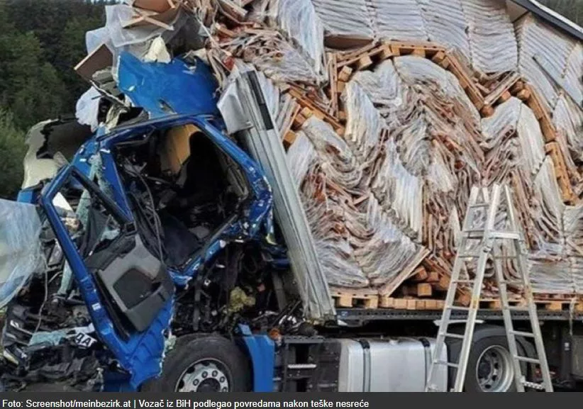 Vozač iz BiH podlegao povredama nakon saobraćajne nesreće sa kamionom u Austriji (FOTO)