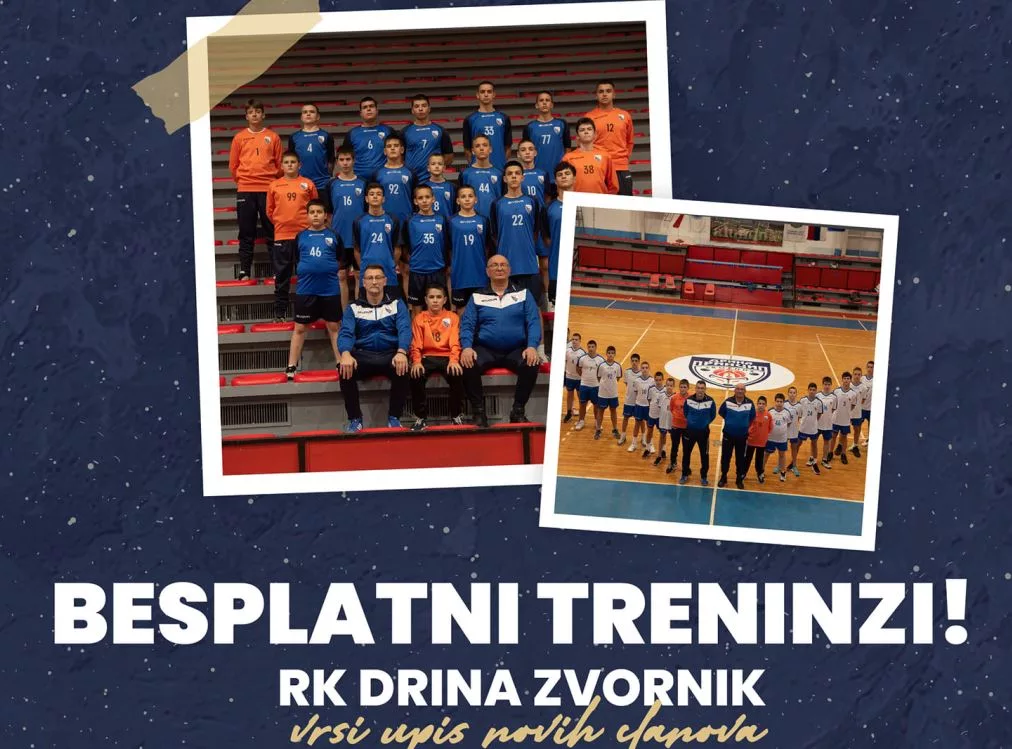 Besplatna škola rukometa u Zvorniku, postani član RK “Drina” i budi šampion