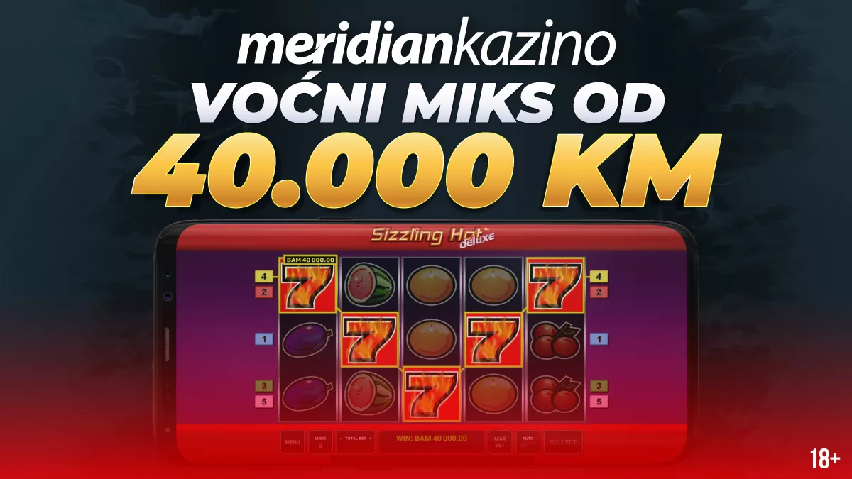 MERIDIAN KAZINO: Iz jednog spina inkasirao 40.000 KM