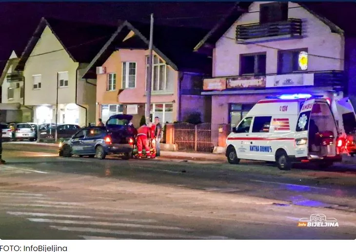Jedna osoba zadobila povrede prilikom sudara u Bijeljini (FOTO)