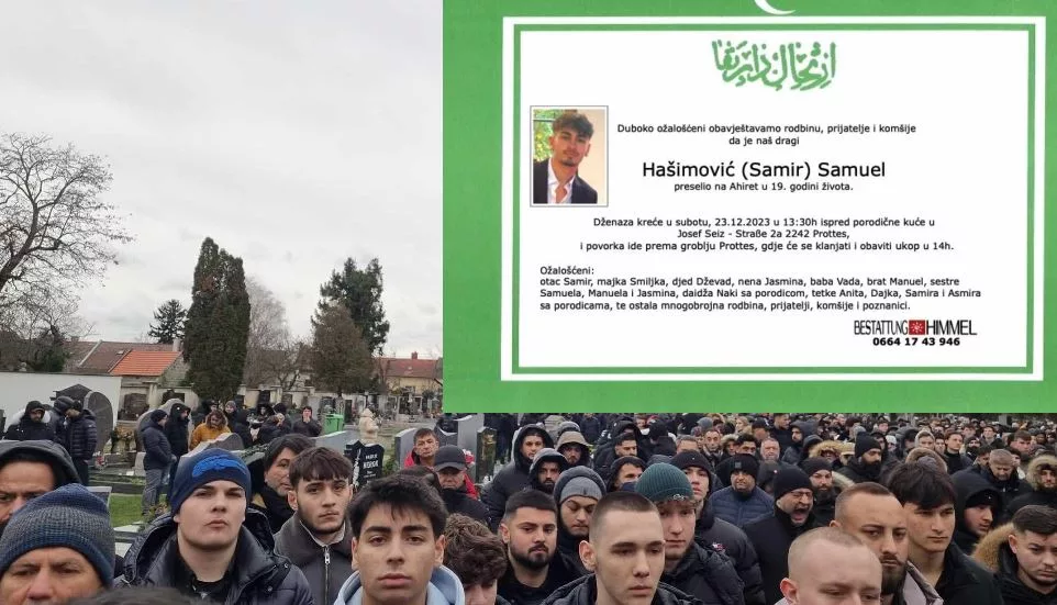 Stotine ljudi ispratilo nastradalog mladića u saobraćajnoj nesreći kod Beča, sutra dženaza i drugom natradalom mladiću Hašimović Samuelu