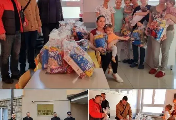 Mališanima na liječenju u zvorničkoj bolnici pokloni od firmi “Monti” i TJ Zvornik “Elektro-Bijeljina”
