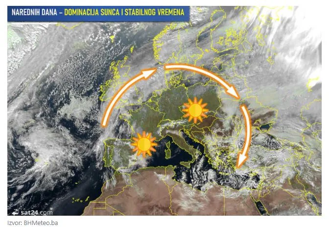 Početak februara donosi vrijeme nalik proljeću, ali sredinom mjeseca stiže hladna fronta sa snijegom