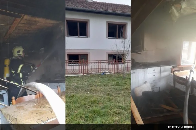Jedna osoba smrtno stradala u požaru u porodičnoj kući jutros kod Doboja