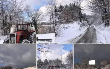 Mještani samoorganizovano uklonili snijeg sa puta u zvorničkom naselju Potočani (FOTO)
