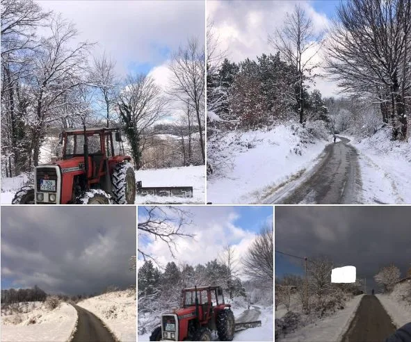 Mještani samoorganizovano uklonili snijeg sa puta u zvorničkom naselju Potočani (FOTO)