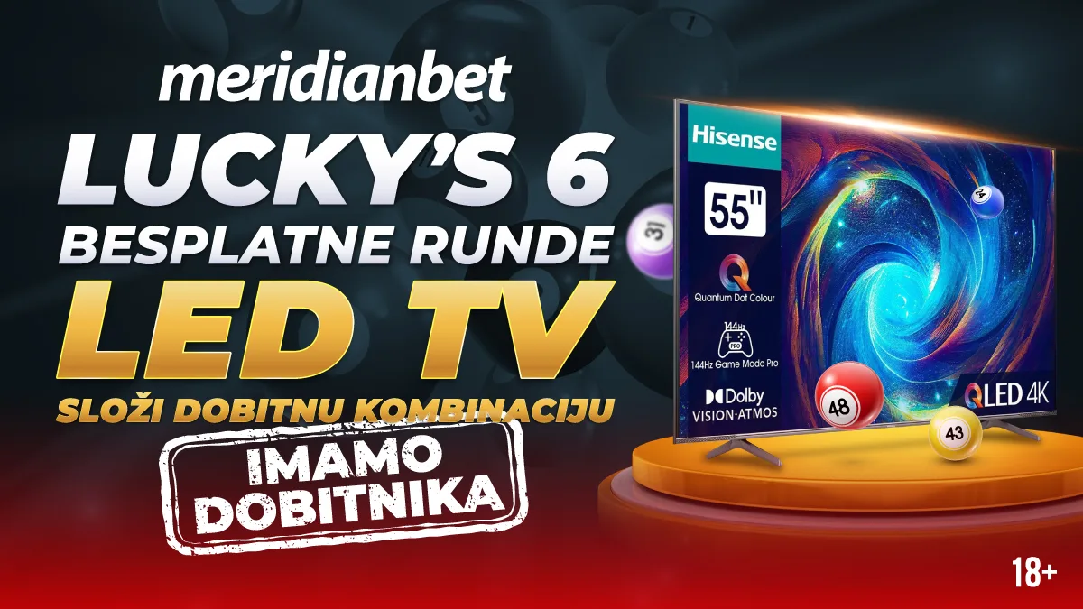 MERIDIAN- SREĆA JE NA LUCKY’S 6: Osvojen TV na samo jednom tiketu