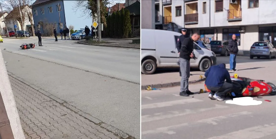 Motociklista povrijeđen u saobraćajnoj nezgodi, završio u JZU “Bolnica” Zvornik (FOTO)