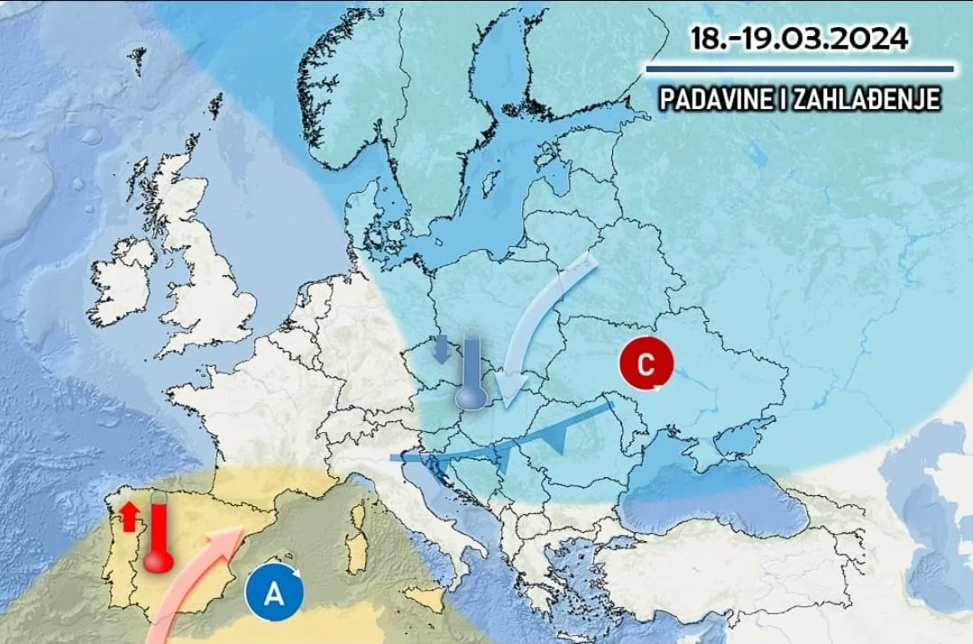 Promjena vremena donosi zahlađenje, minuse i mraz