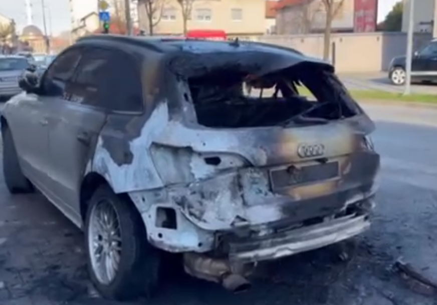 U Bijeljini požar na automobilu poznatog biznismena iz ovog grada (VIDEO)