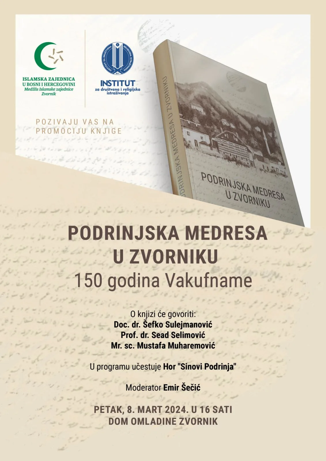 Promocija knjige „Podrinjska medresa u Zvorniku“ ovog petka u Domu omladine, promocija kao početak borbe za zaštitu objekta-nacionalnog spomenika