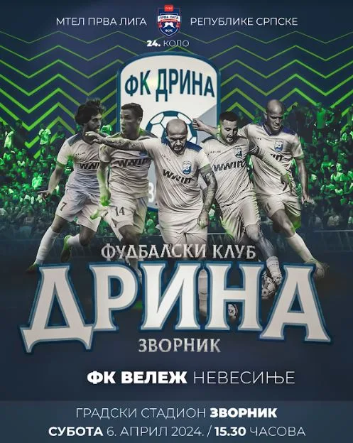Iz FK ”Drina” Zvornik najavili pobjedu u prvenstvenom meču protiv ”Veleža” iz Nevesinja