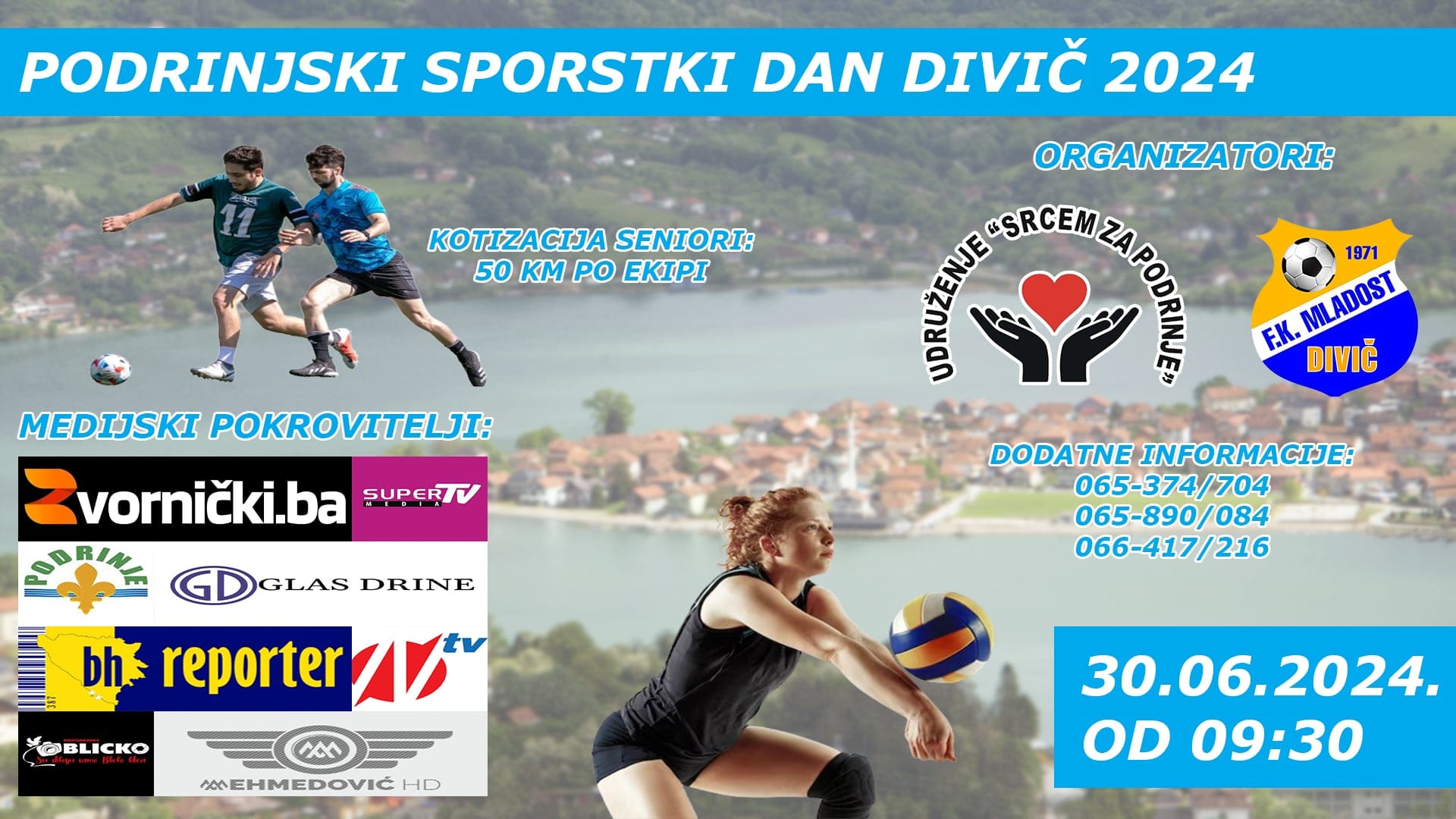 Udruženje “Srcem za Podrinje” i FK “Mladost” – Divič organizuje manifestaciju Sportski dan