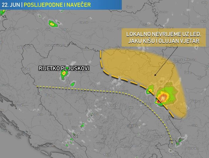 U mjestu Snagovo prvo padao led, a onda počela i kiša; Olujni sistem iznad Zvornika donio ogromne količine leda u nekoliko intervala (FOTO+VIDEO)