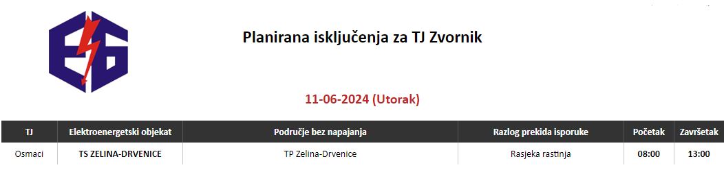 Ovog utorka radovi rasjeke rastinja na području Terenske jedinice Zvornik