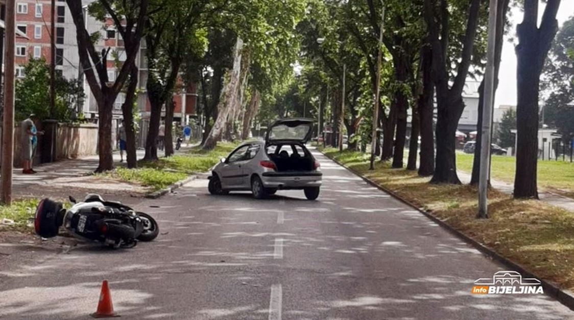 Nakon sudara motociklista završio na Urgentnom bloku bijeljinske bolnice (FOTO)
