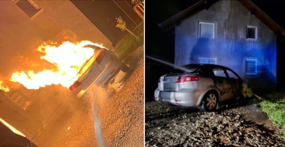 Bratunački vatrogasci gasili zapaljeni automobil (FOTO)