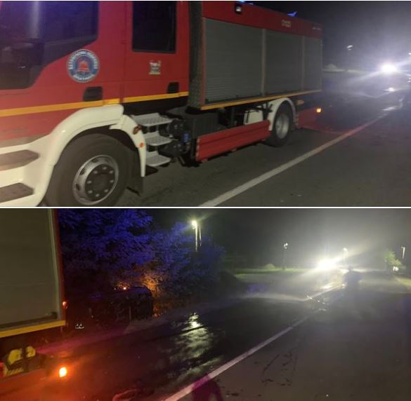 Vatrogasci pomagali u raščišćavanju magistralnog puta Zvornik-Bratunac nakon saobraćajne nezgode (FOTO)
