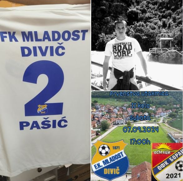 FK ''Mladost'' Divič poziva navijače i simpatizere da dođu na prvenstvenu utakmicu ove subote kako bi odali počast prerano preminulom bivšem fudbaleru Amelu Pašiću-Poći