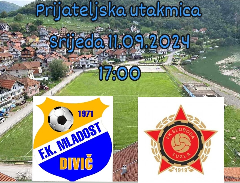 Tuzlanski velikan FK ”Sloboda” Tuzla stiže slijedeće srijede na Divič u goste FK ”Mladost” Divič-Zvornik