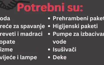 Mladi iz Zvornik priključuju se akciji prikupljanja pomoći mjestima pogođenim poplavama, početak od sati u Diviču