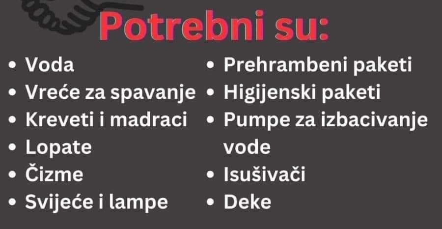 Mladi iz Zvornika priključuju se akciji prikupljanja pomoći mjestima pogođenim poplavama, početak od 12 sati u Diviču