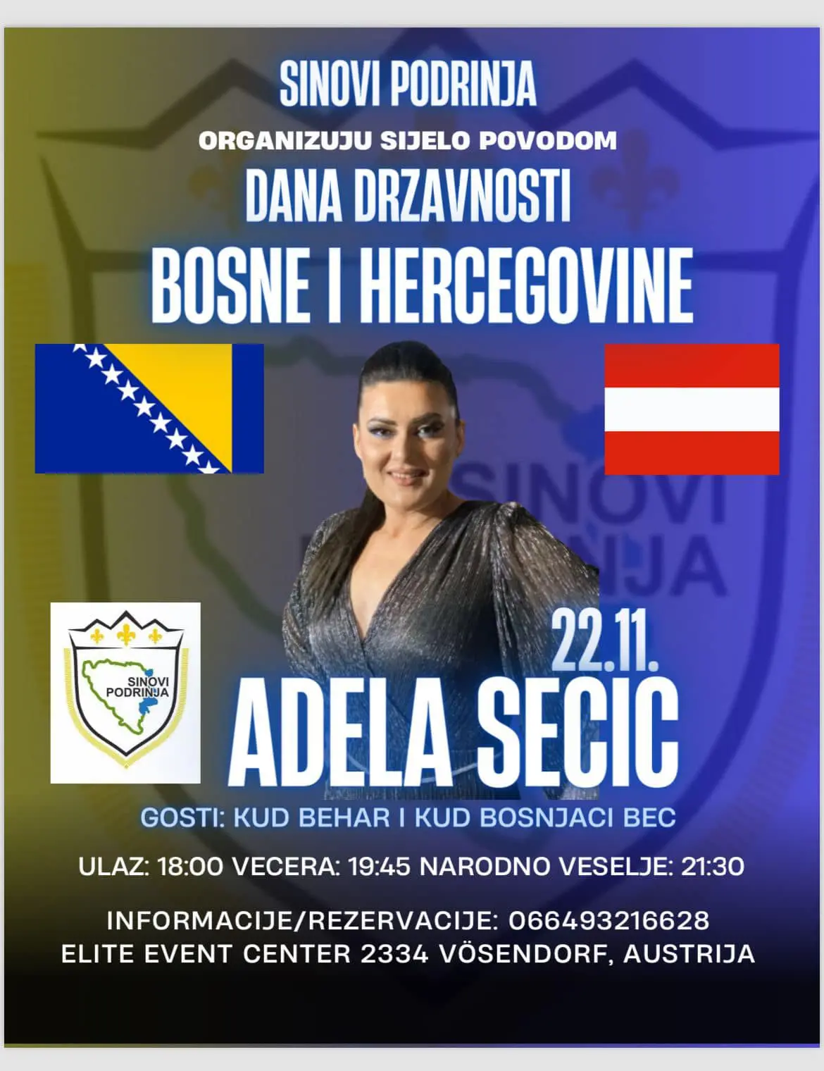 Proslavimo Dan državnosti BiH zajedno: Sinovi Podrinja organizuju svečano sijelo u Beču