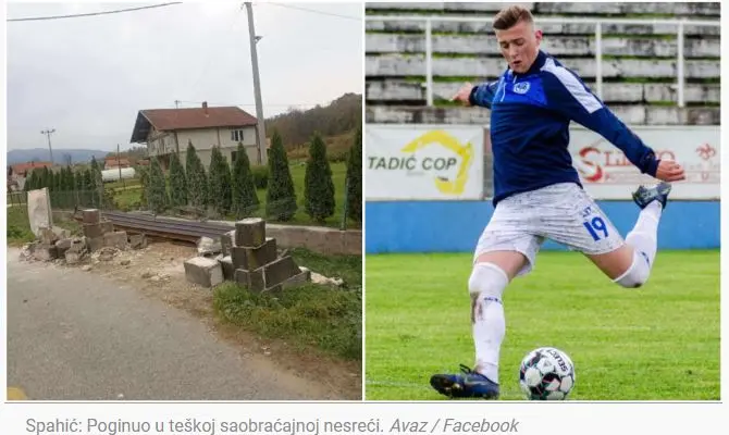 U sobraćajnoj nesreći kod Maglaja poginuo mladi fudbaler