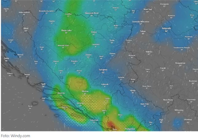 Pripremite kišobrane i topliju odjeću: Sutra u BiH stiže pogoršanje vremena, obilne padavine i vjetar