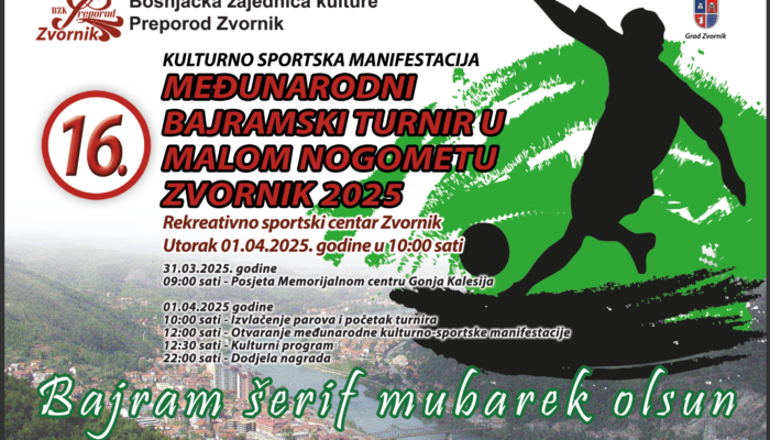 Tradicionalni Bajramski turnir u Zvorniku: Sportski spektakl 1. aprila u RSC Zvornik