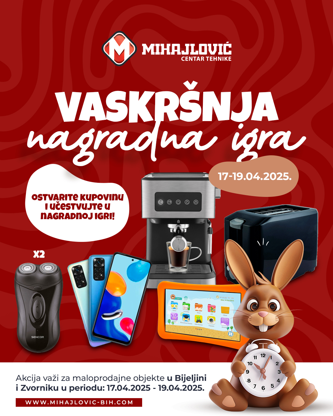 Vaskršnji popusti, nagrade i odlične kupovine u Mihajlović Centru Tehnike!