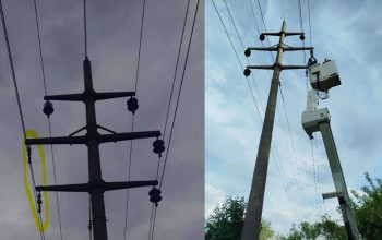 Grom udario u dalekovod Kozluk, električari Elektro-Bijeljina iz Zvornika otklonili kvar u rekordnom roku (FOTO)