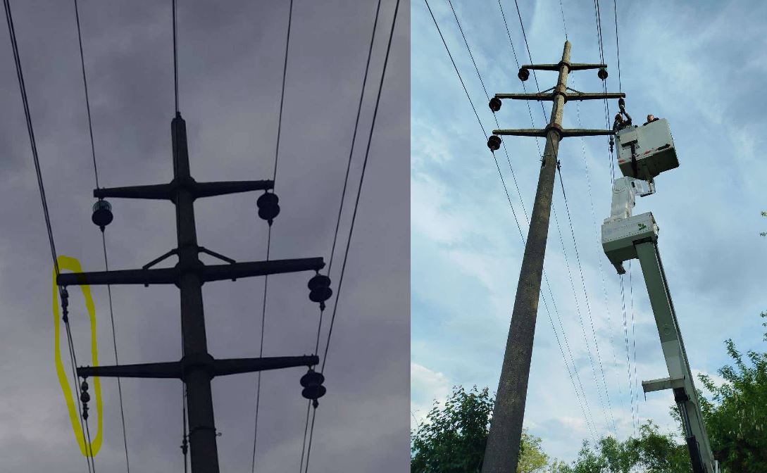 Grom udario u dalekovod Kozluk, električari Elektro-Bijeljina iz Zvornika otklonili kvar u rekordnom roku (FOTO)