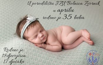 JZU ”Bolnica” Zvornik: U prošlom mjesecu rođeno 35 beba