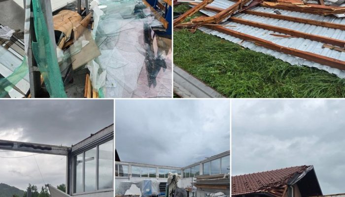 Olujni vjetar uništio proizvodni pogon u kalesijskom naselju Kikači (FOTO)