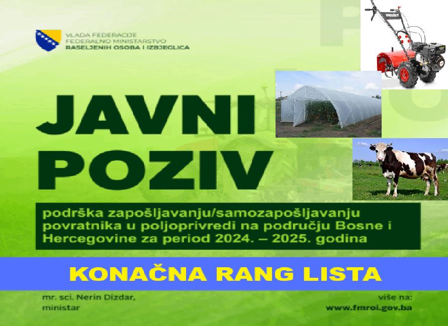 Objavljena konačna lista po projektu “Podrška zapošljavanju/samozapošljavanju povratnika u poljoprivredi”, stotine Zvorničana konkurisalo